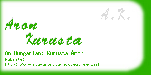 aron kurusta business card
